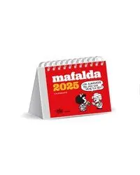 CALENDARIO 2025 MAFALDA ESCRITORIO ROJO